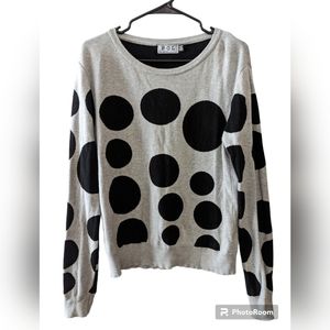 POL Women's Polka Dot Crewneck Sweater Size L